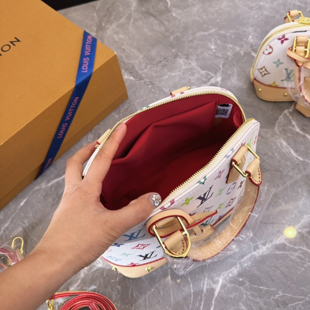 Louis Vuitton X Takashi Murakami Alma BB White Multicolor 24Cm
