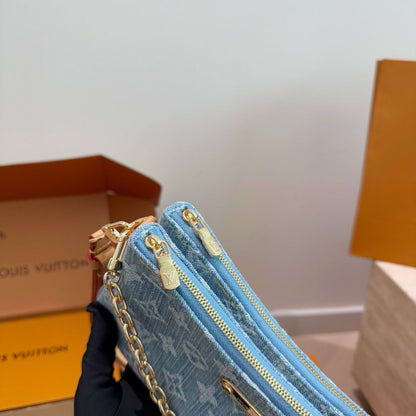 Louis Vuitton Liv Pochette Blue Denim 25Cm M83532