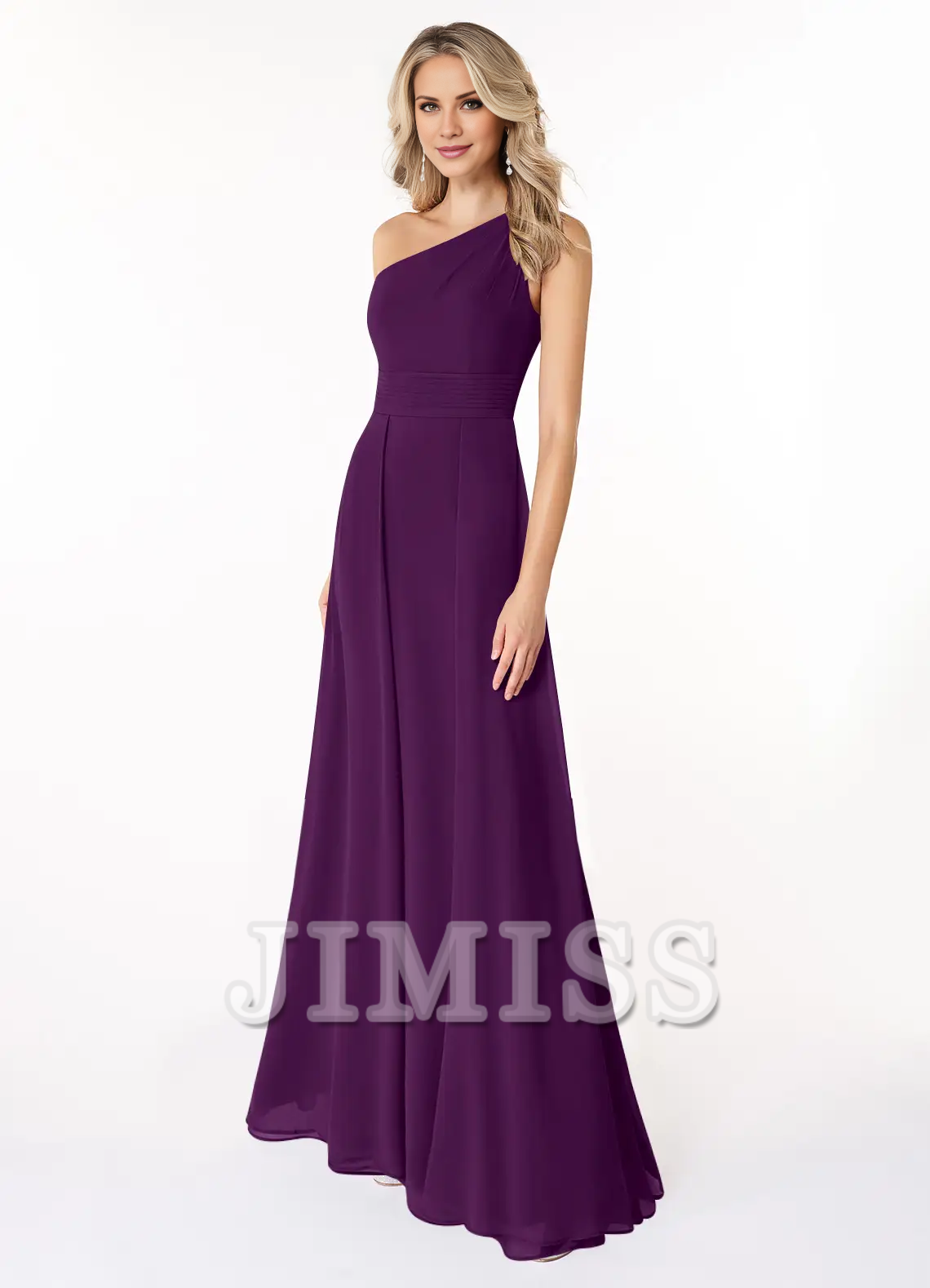 A-line shoulder chiffon dress and floor length bridesmaid dress - Dress
