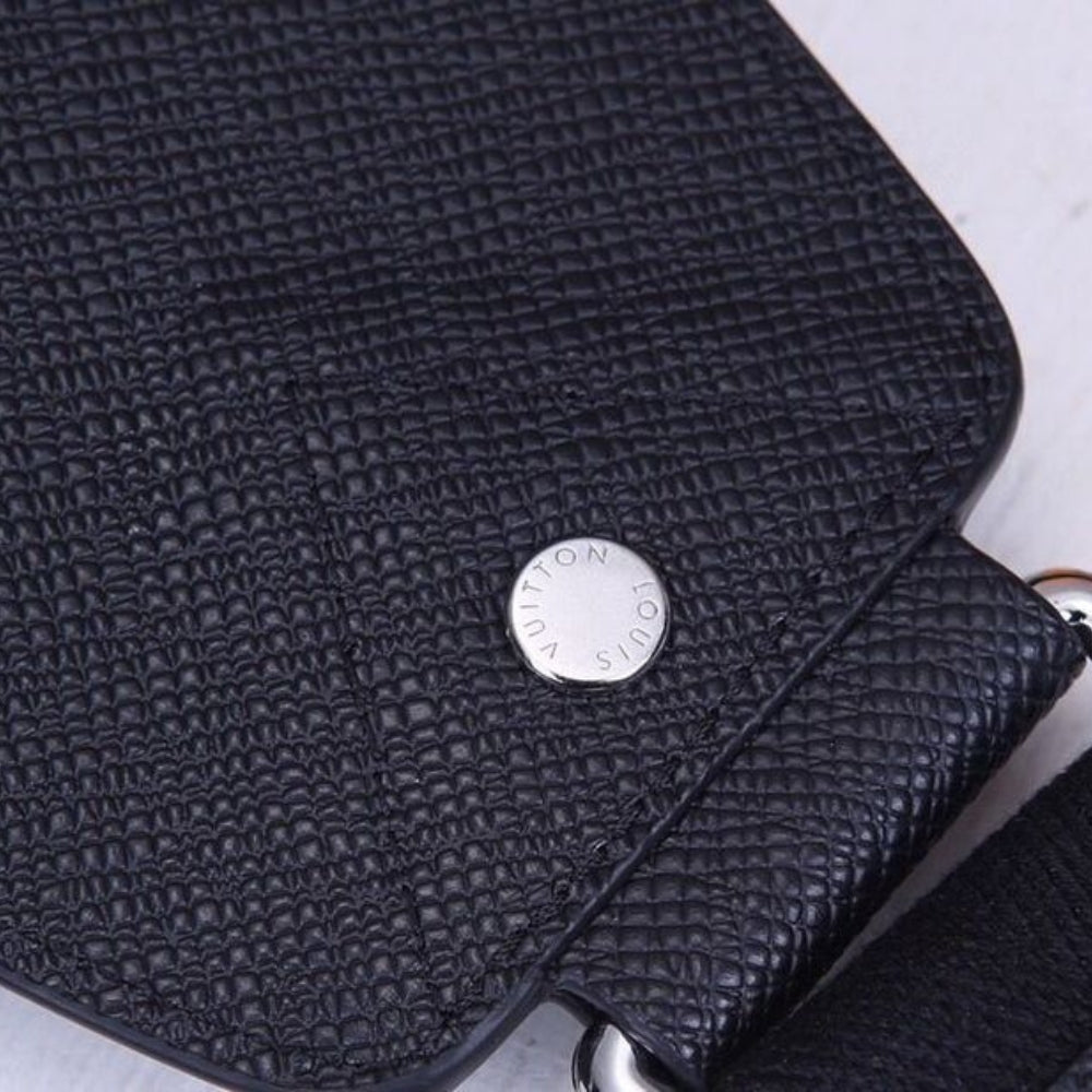 Louis Vuitton Avenue Sling Bag Taiga Black 31Cm LV M30443