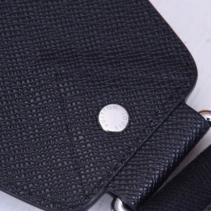 Louis Vuitton Avenue Sling Bag Taiga Black 31Cm LV M30443