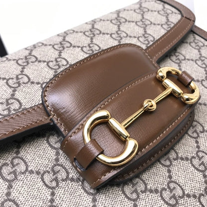 Gucci Horsebit 1955 Shoulder Bag Beige And Brown 25Cm 602204 92TCG 8563