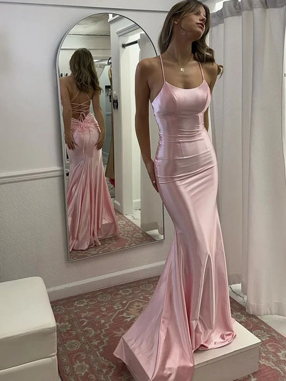Light pink halter-neck fitted bodycon sexy ball gown R8653