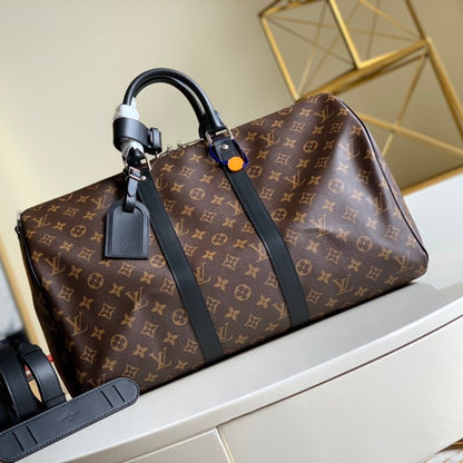 Louis Vuitton Keepall Bandouliere 45 Monogram Macassar Canvas 45cm LV M56711