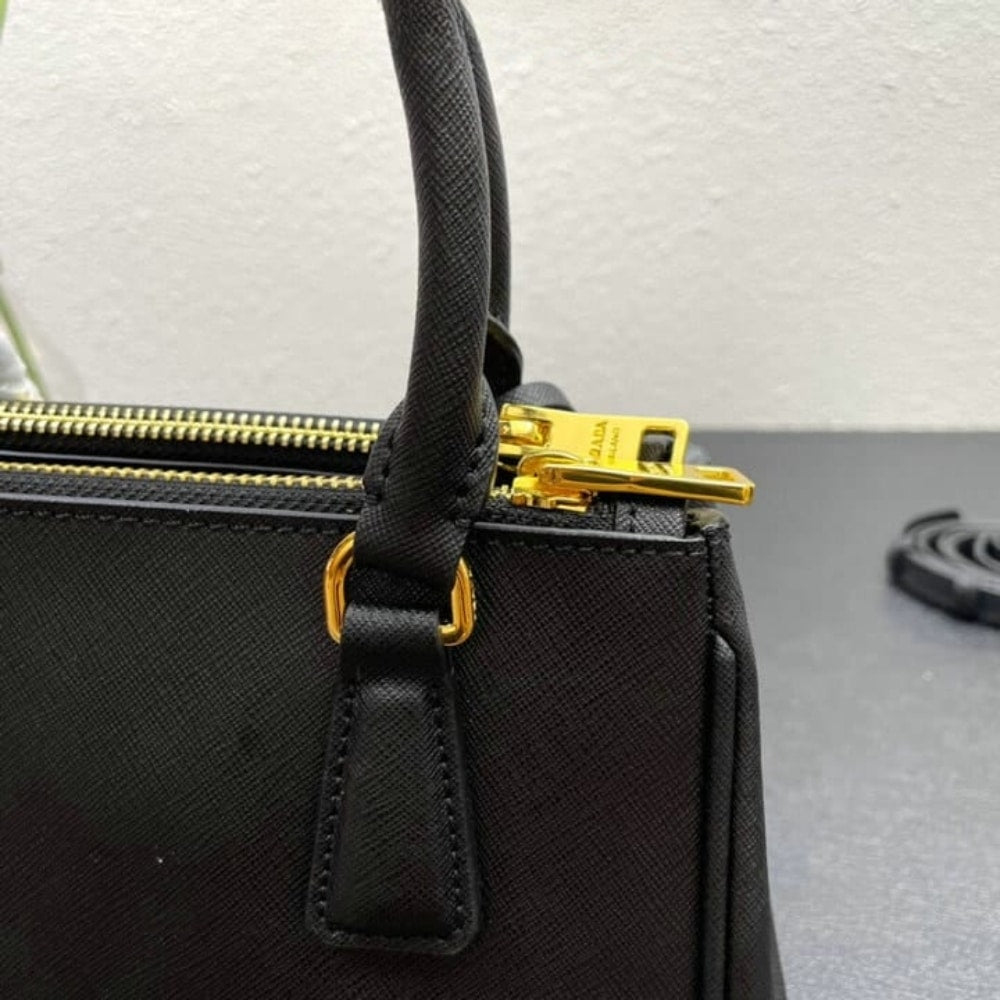 Prada Galleria Saffiano Leather Mini Bag Black 20Cm 1BA906 NZV F0002 V EOM