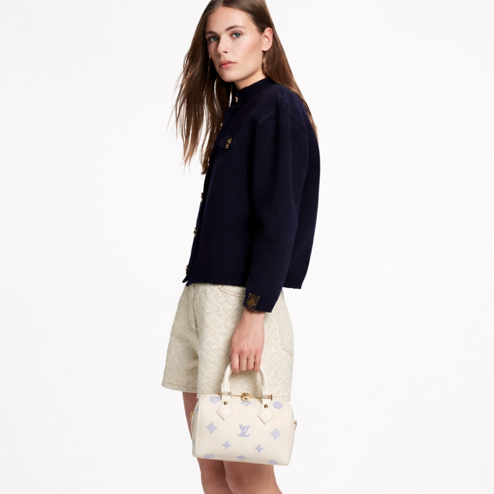 Louis Vuitton Speedy Bandoulière 20 Bag Off White And Lavender 20Cm