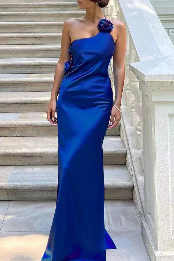 Sexy solid color stickers with slanted collar straps for evening dressing
