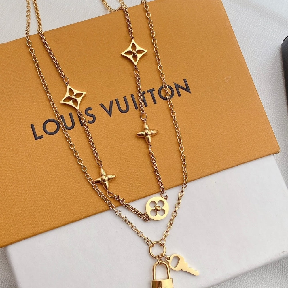Louis Vuitton LV Iconic Charm Necklace Gold M02494