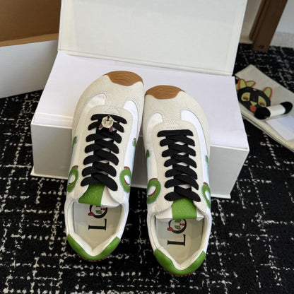 Loewe Ballet Runner 2.0 Grass Green And Dark Orang