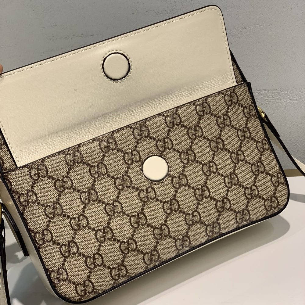 Gucci Horsebit 1955 Small Shoulder Bag Beige And Ebony 23Cm 645454 92TCG 9761
