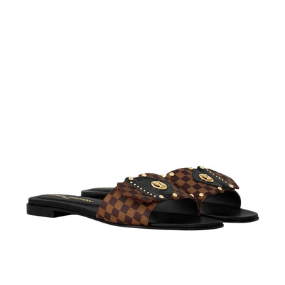 LOUIS VUITTON LV FRAME FLAT MULE CACAO BROWN 1AHLR3