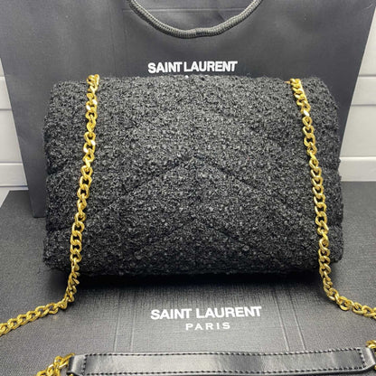 Saint Laurent Small Loulou Boucle Bag Black 23Cm