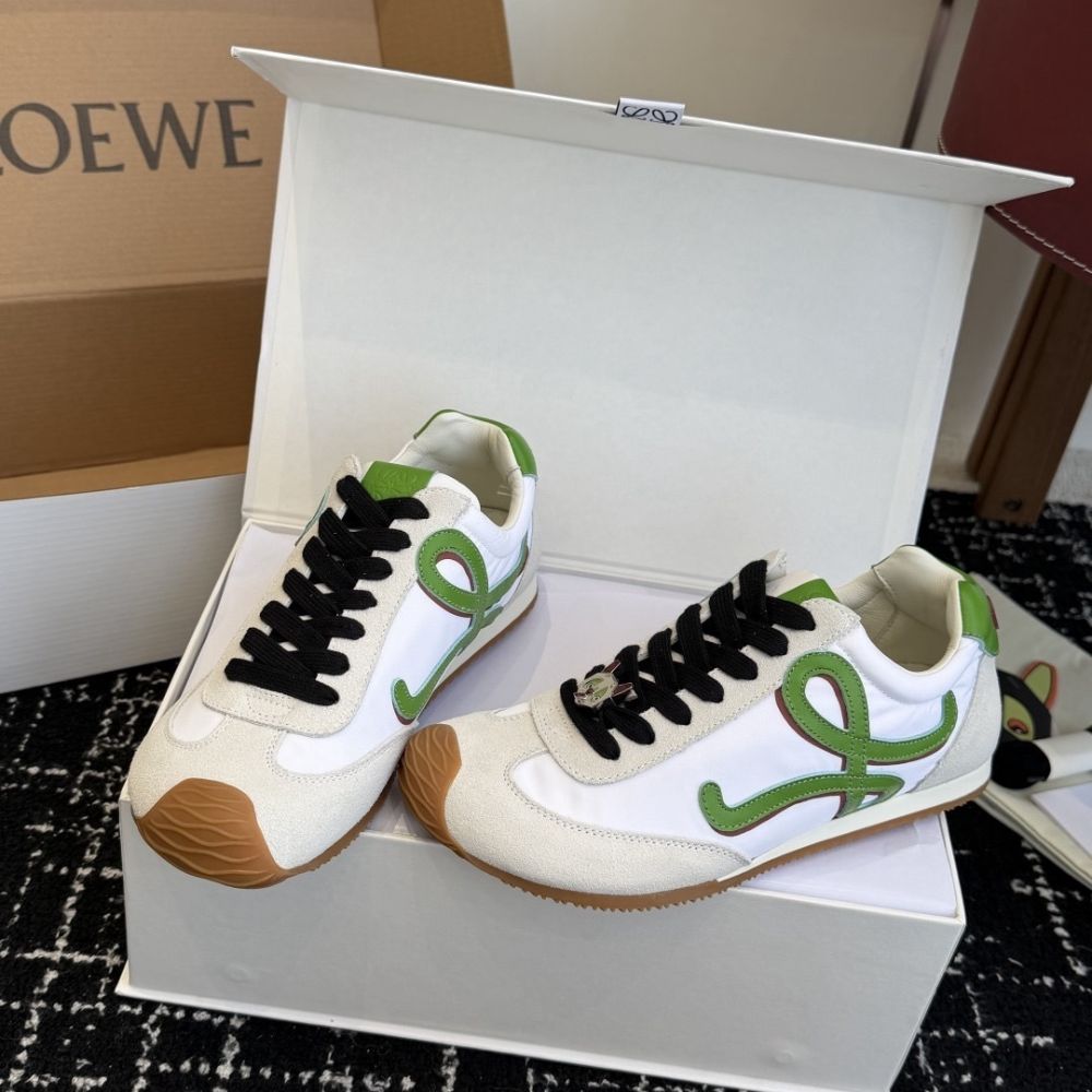 Loewe Ballet Runner 2.0 Grass Green And Dark Orang