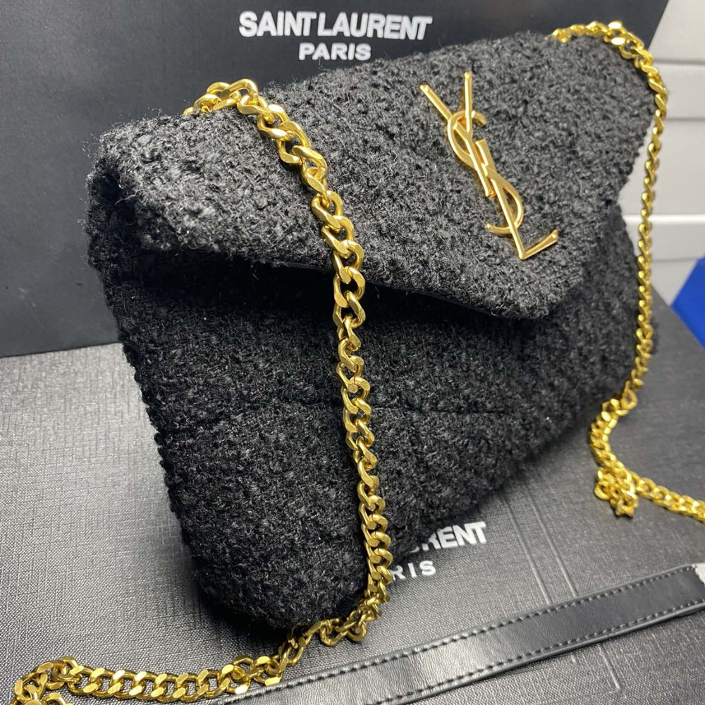Saint Laurent Small Loulou Boucle Bag Black 23Cm