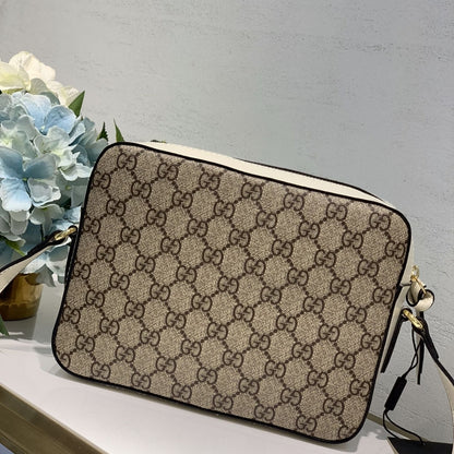 Gucci Horsebit 1955 Small Shoulder Bag Beige And Ebony 23Cm 645454 92TCG 9761