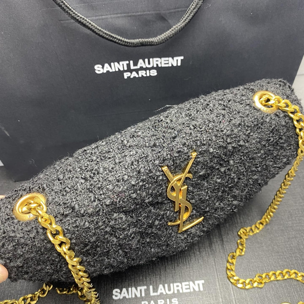 Saint Laurent Small Loulou Boucle Bag Black 23Cm