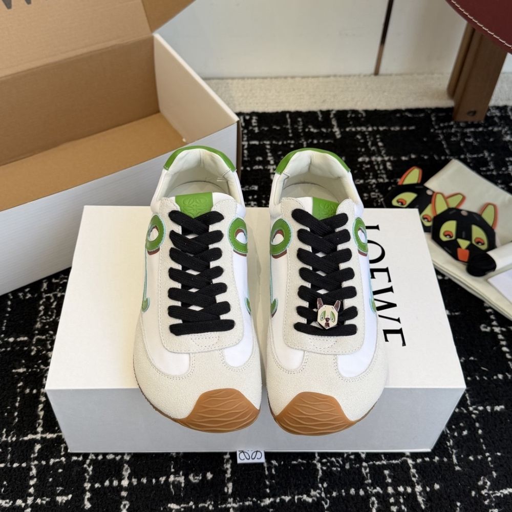 Loewe Ballet Runner 2.0 Grass Green And Dark Orang
