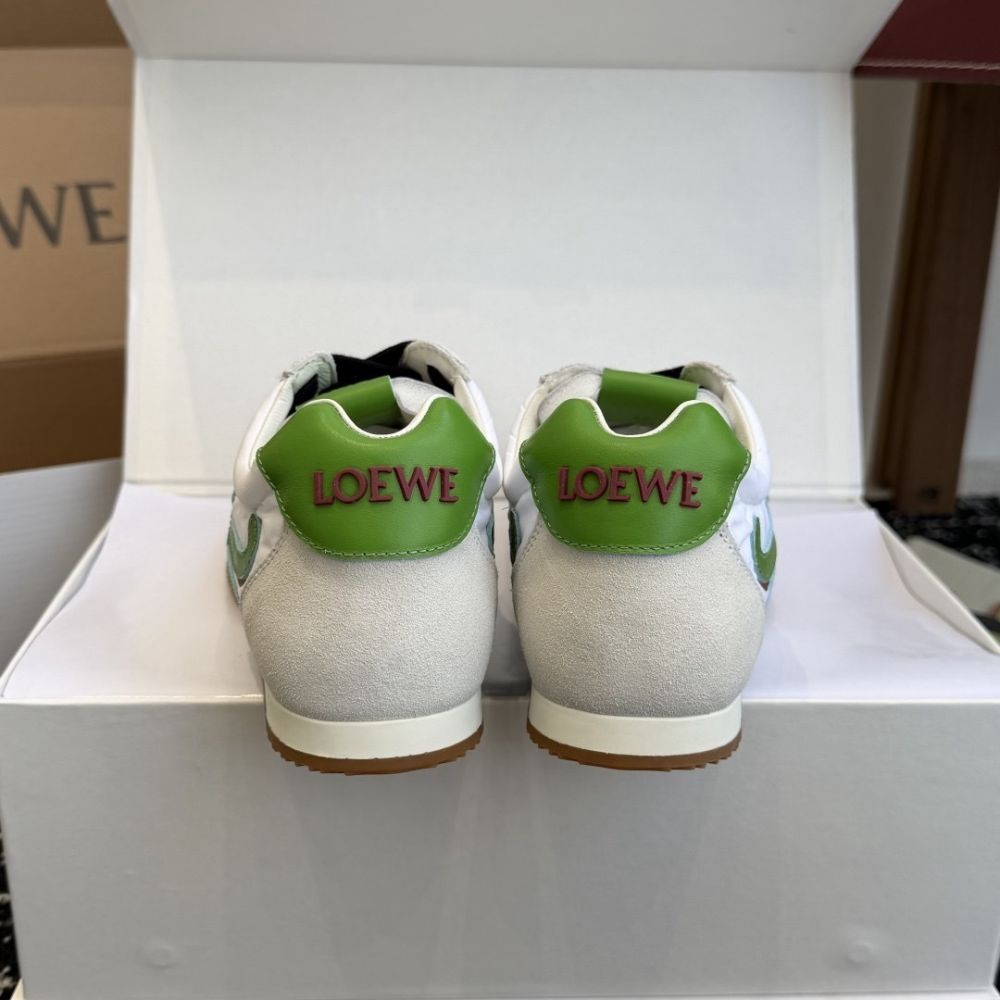 Loewe Ballet Runner 2.0 Grass Green And Dark Orang
