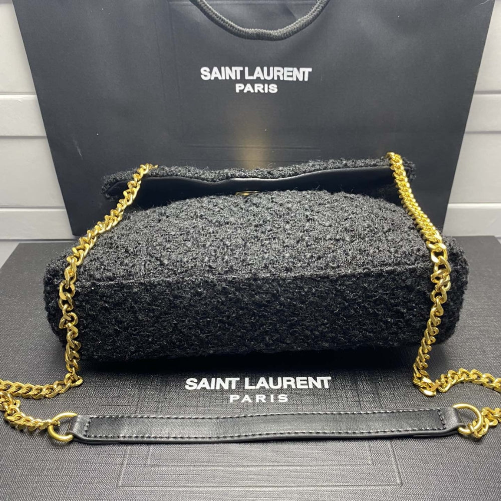 Saint Laurent Small Loulou Boucle Bag Black 23Cm