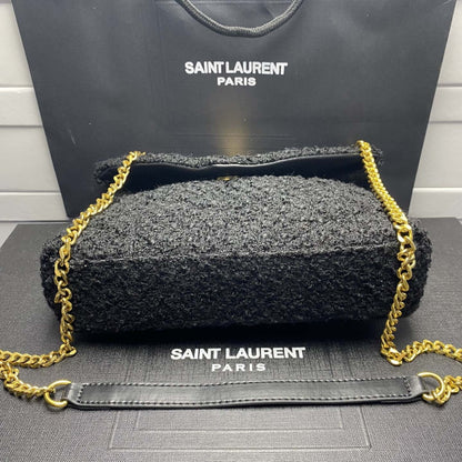 Saint Laurent Small Loulou Boucle Bag Black 23Cm