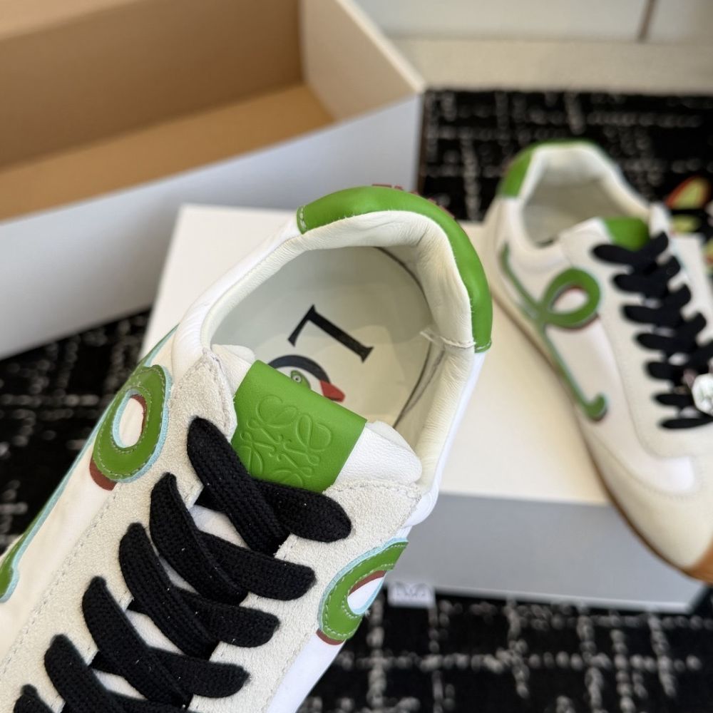 Loewe Ballet Runner 2.0 Grass Green And Dark Orang