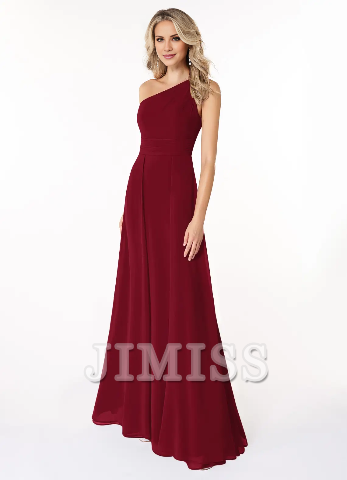 A-line shoulder chiffon dress and floor length bridesmaid dress - Dress