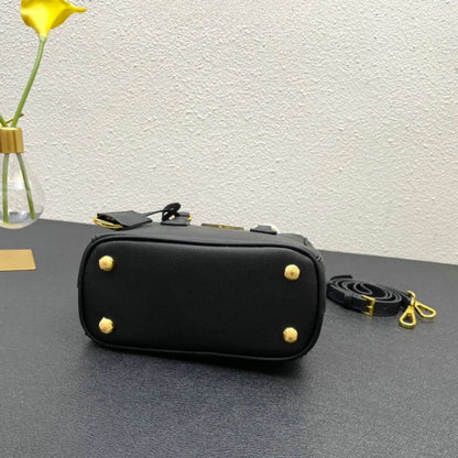 Prada Galleria Saffiano Leather Mini Bag Black 20Cm 1BA906 NZV F0002 V EOM