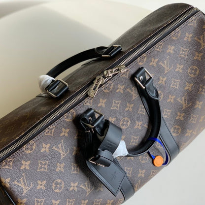 Louis Vuitton Keepall Bandouliere 45 Monogram Macassar Canvas 45cm LV M56711