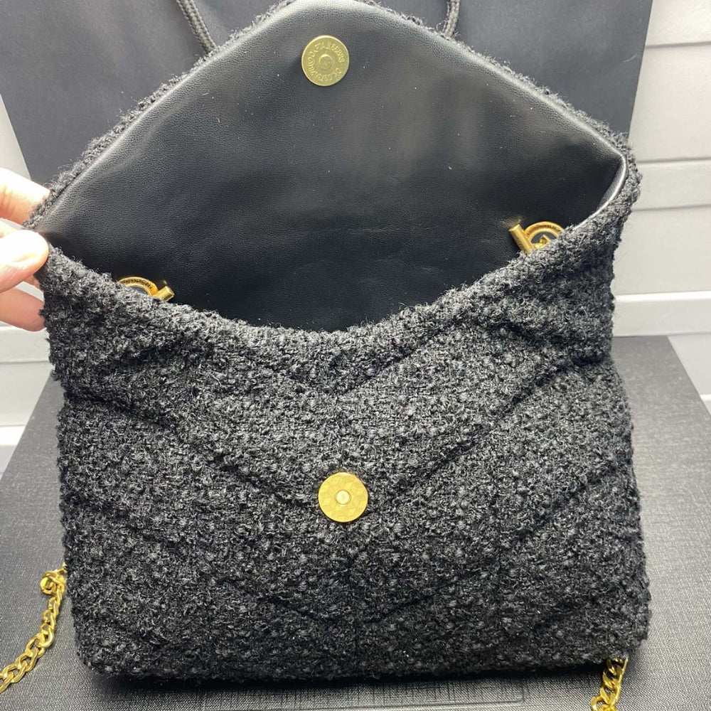 Saint Laurent Small Loulou Boucle Bag Black 23Cm