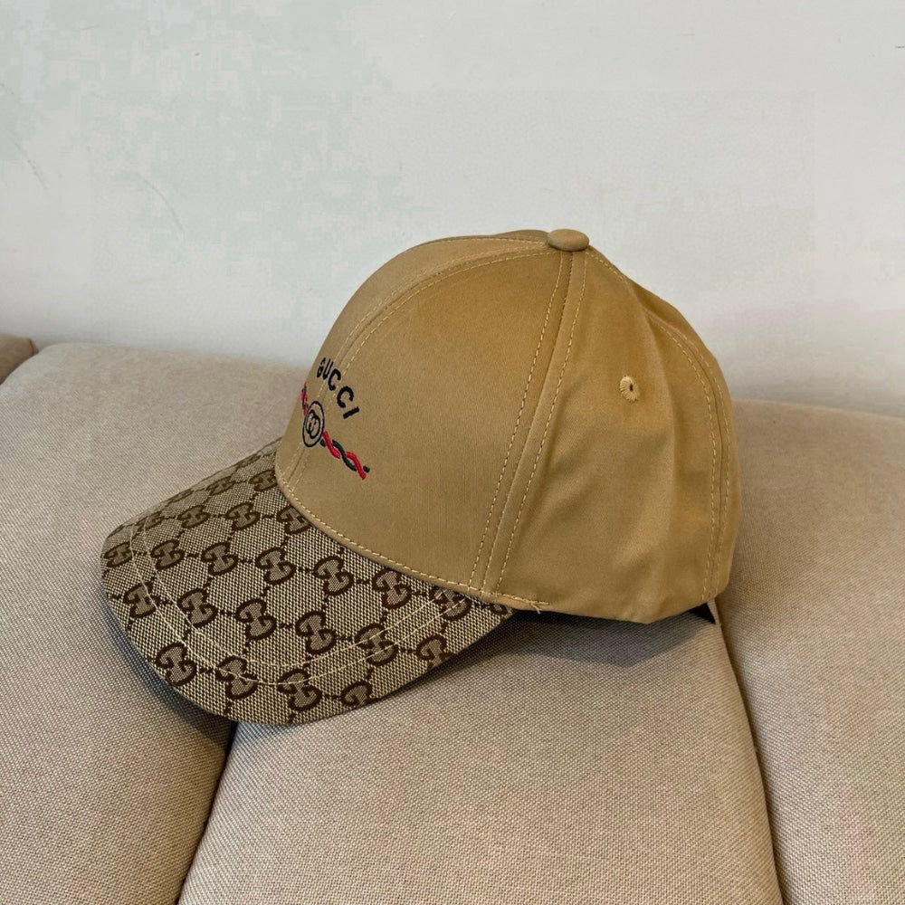 Gucci Baseball Cap Web Stripe Brown