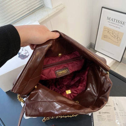 Chanel 22 Large Handbag Dark Brown 41Cm