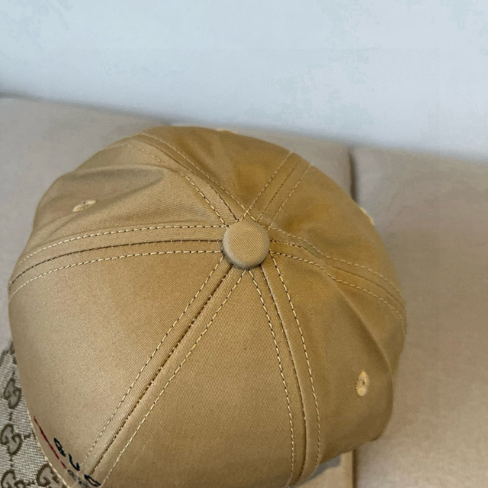 Gucci Baseball Cap Web Stripe Brown