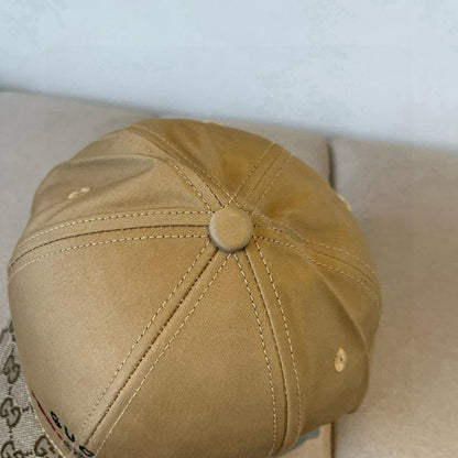Gucci Baseball Cap Web Stripe Brown