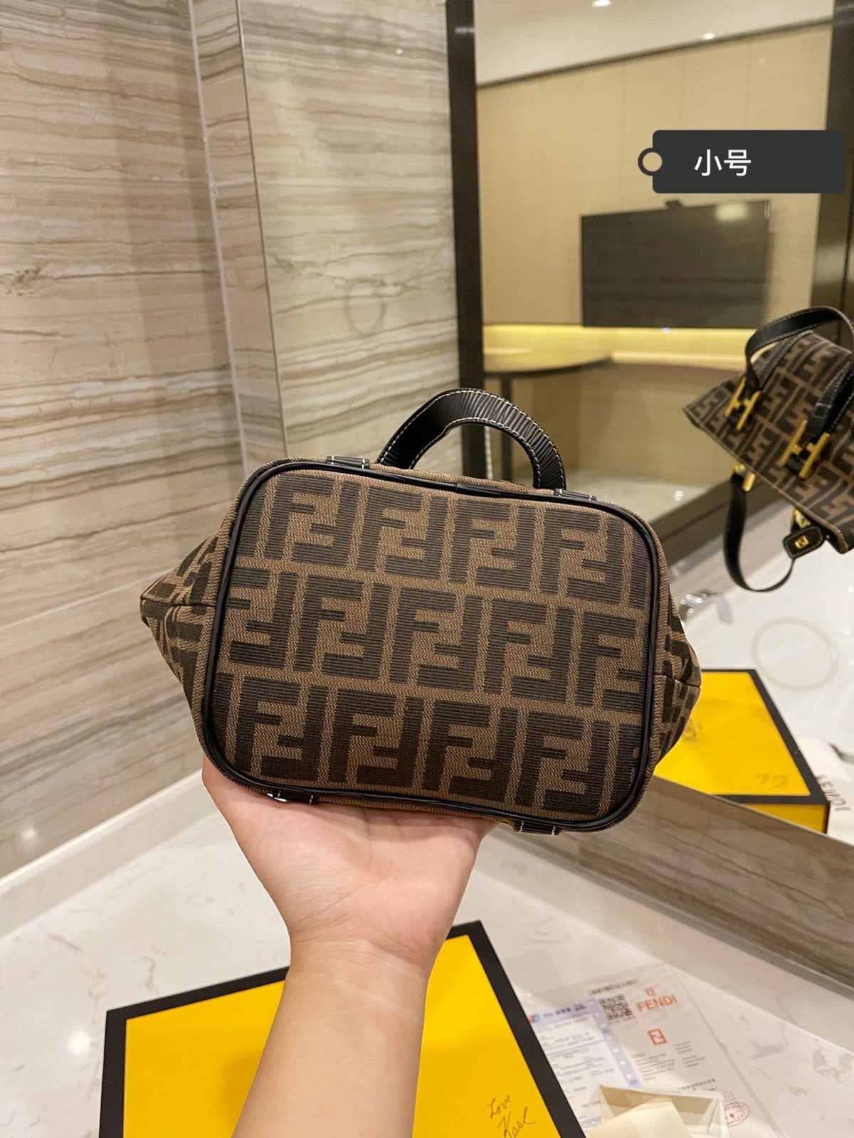 FENDI Zucca Canvas Hand Bag