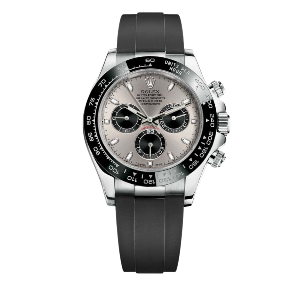 Rolex Cosmograph Daytona Silver Oysterflex 40Mm