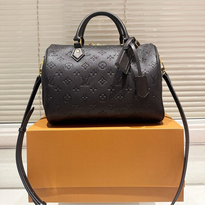 Louis Vuitton Speedy Soft Bag Monogram Black 30Cm