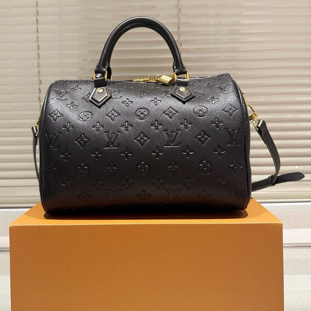 Louis Vuitton Speedy Soft Bag Monogram Black 30Cm