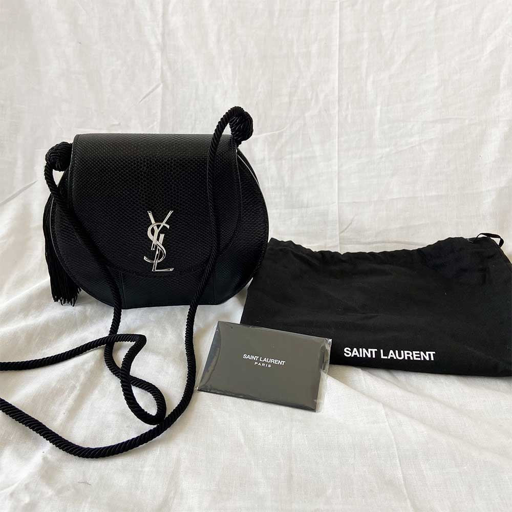 Saint Laurent Demie Lune Minaudiere Lizard Embossed