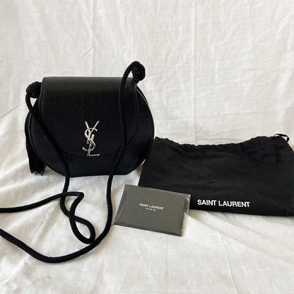 Saint Laurent Demie Lune Minaudiere Lizard Embossed