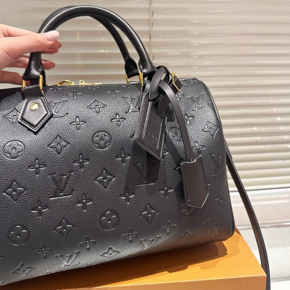 Louis Vuitton Speedy Soft Bag Monogram Black 30Cm