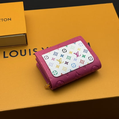LOUIS VUITTON X MURAKAMI PORTEFEUILLE CLAIRE KAWAII PINK 11CM