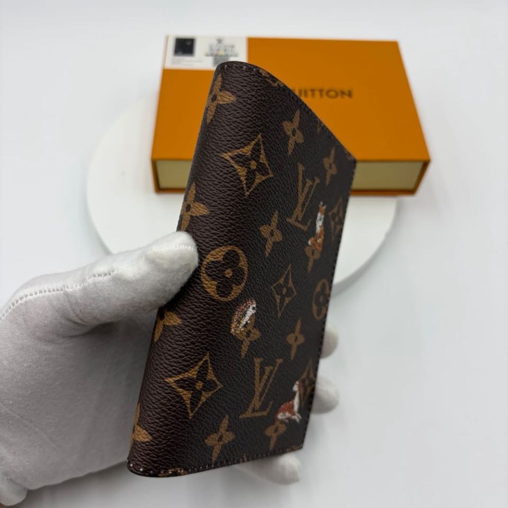 Louis Vuitton Passport Cover Monogram Forest Canvas Brown 14Cm M27023