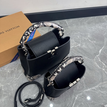 Louis Vuitton Capucines Python Handbag 27Cm
