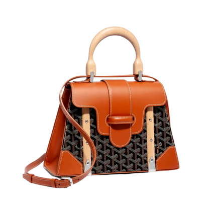 GOYARD SAIGON PM BAG BLACK &amp; TAN 20CM
