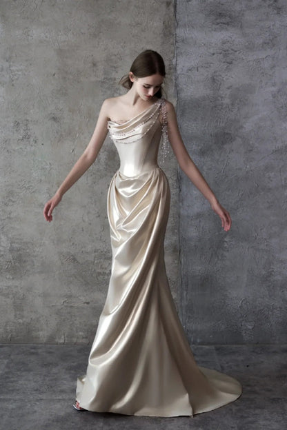 Long satin formal dress gh6773