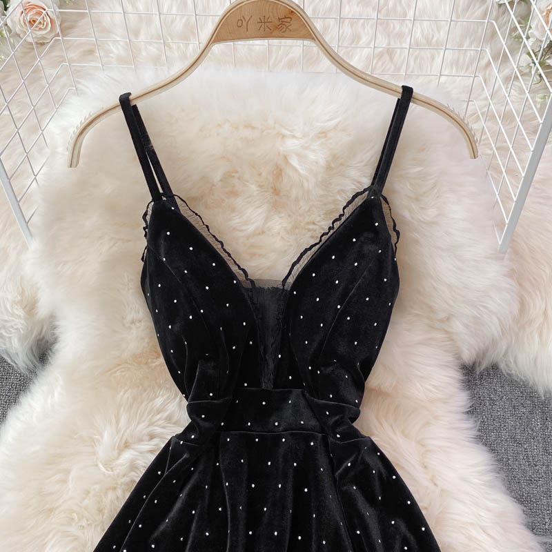 Sexy V Neck Short A Line Dress Fashion Dress  10893