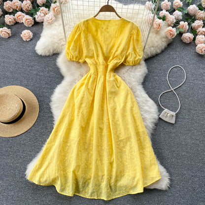 Cute V Neck Short Dress A Line Fashion Dress  10690