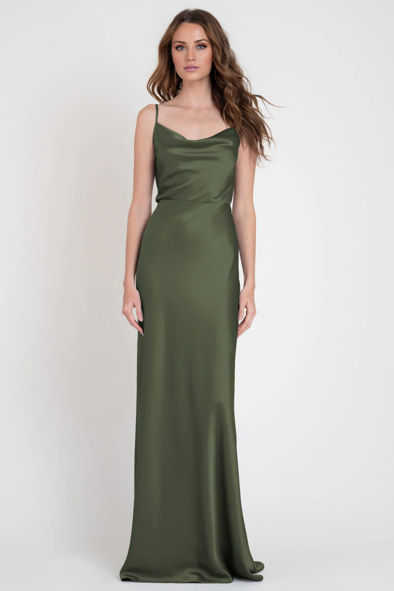 collar off shoulder sleeveless backless and floor length evening dress