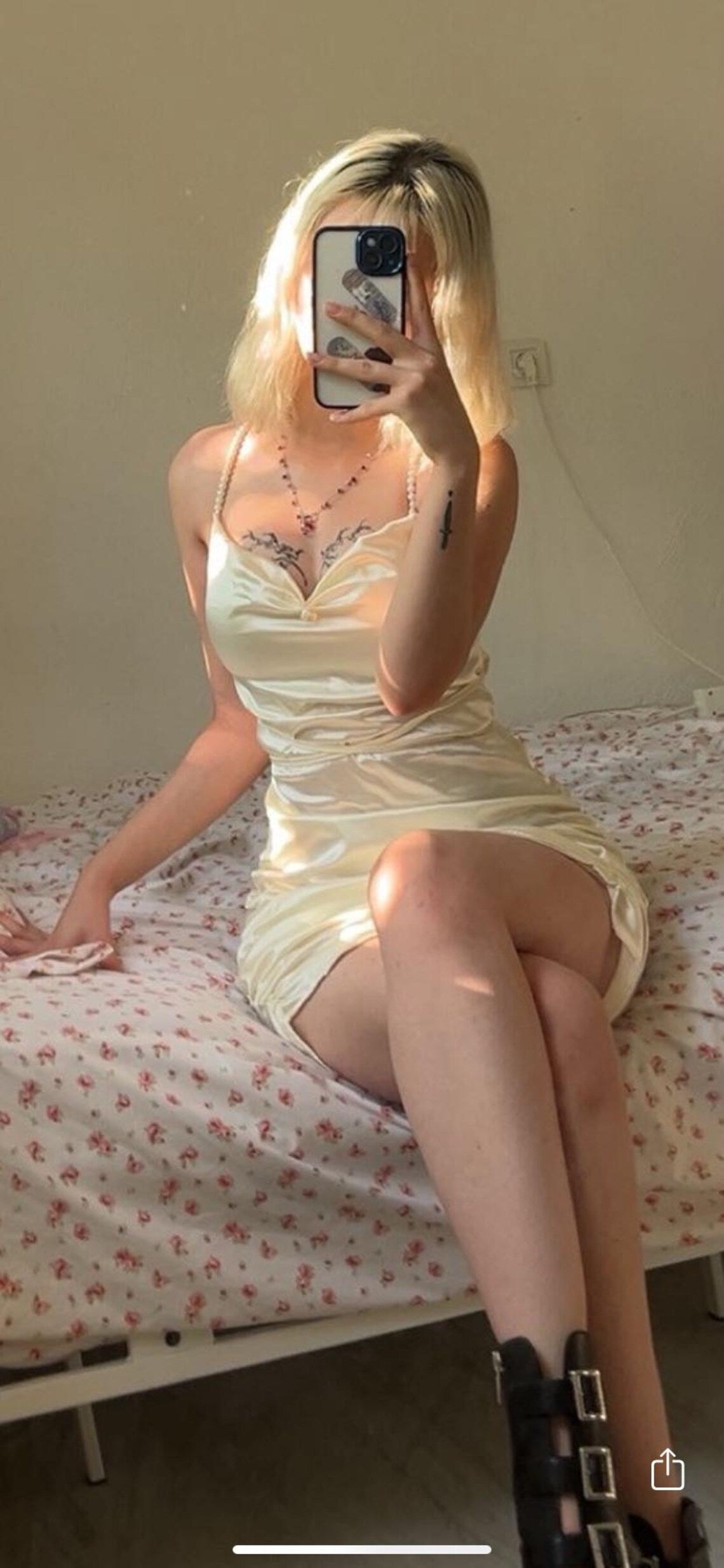 satin backless pleated detail back strap short Homecoming dress