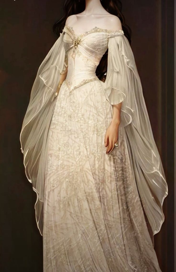 Vintage Bridal Gown A line Off The Shoulder Ivory Lace Wedding Dresses Bridal Gowns
